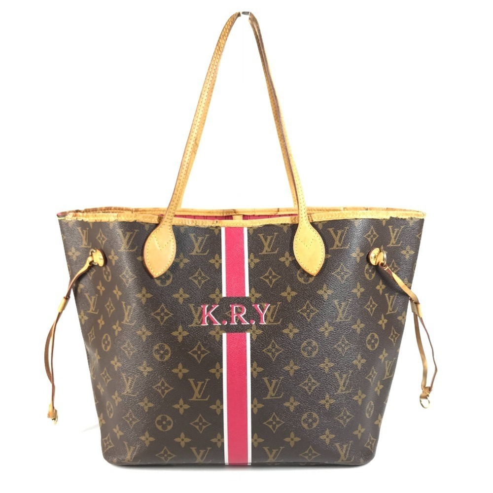 LOUIS VUITTON M41178 Monogram Neverfull MM Tote Bag Shoulder Canvas Men's Wom...